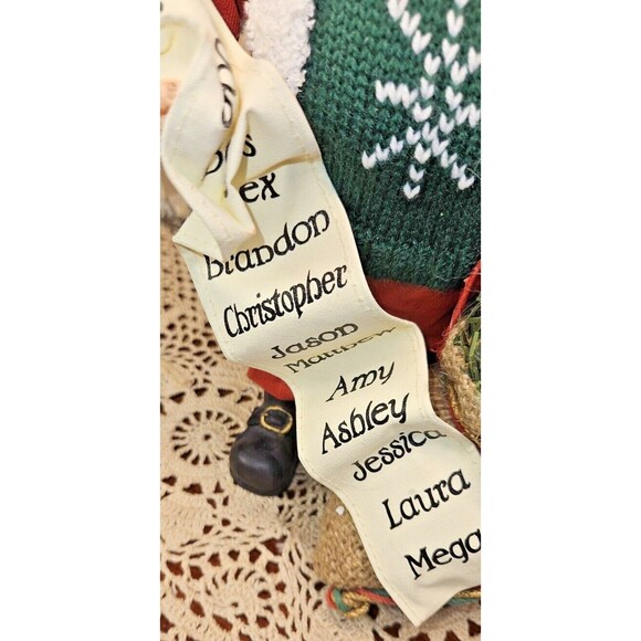 Christmas Santa Claus Saint Nicholas Figurine w/ Sack of Toys & List of Names - Picture 5 of 9